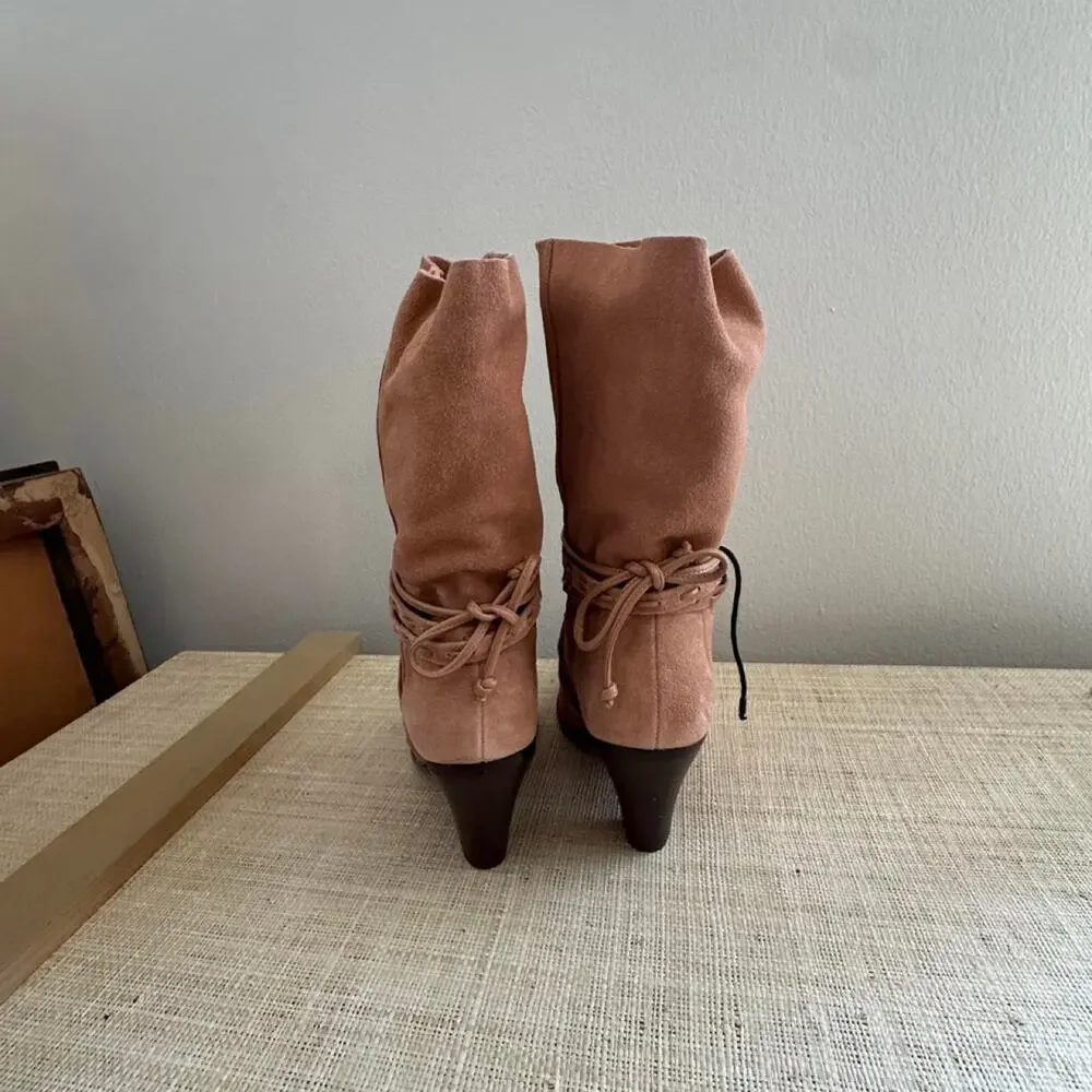 Schutz tan suede ankle boots